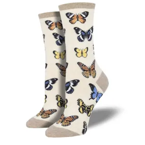 'Majestic Butterflies' Women's printed socks