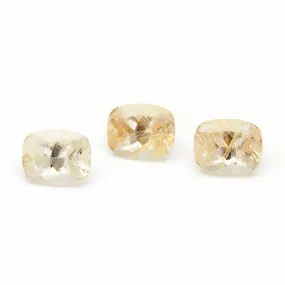 10x8mm Rutilated Quartz Cushions - Light Rutile