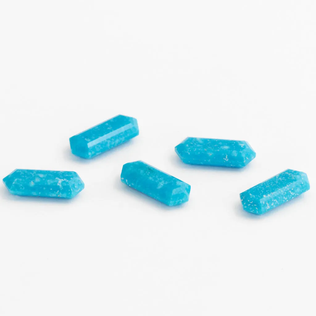 12x5mm Turquoise Elongated Hex Tablets™