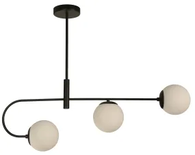 23185 3 Light Pendant Light in Matt Black