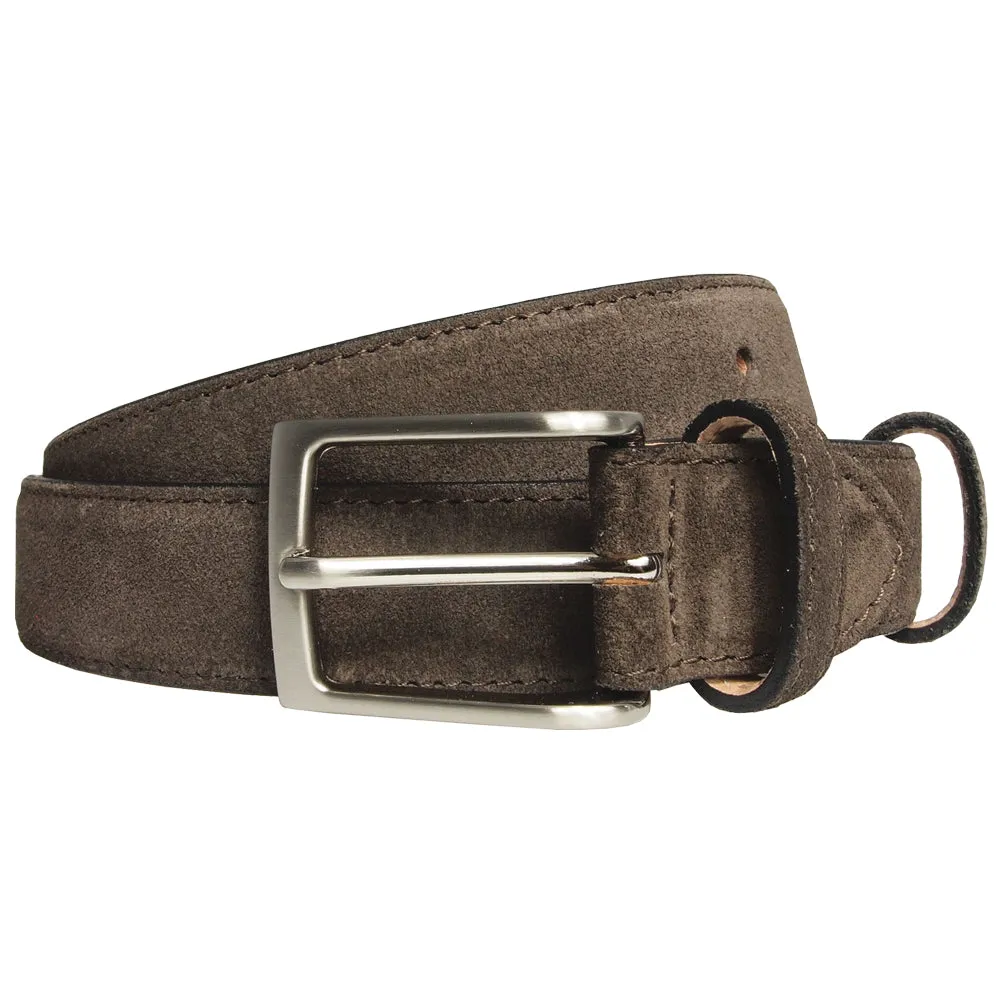 72 Smalldive Sartorial Slim Width Dark Brown Suede Belt