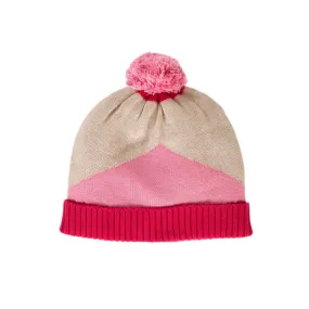 Acorn Kids: Stripes Beanie Pink Oatmeal Fuchsia