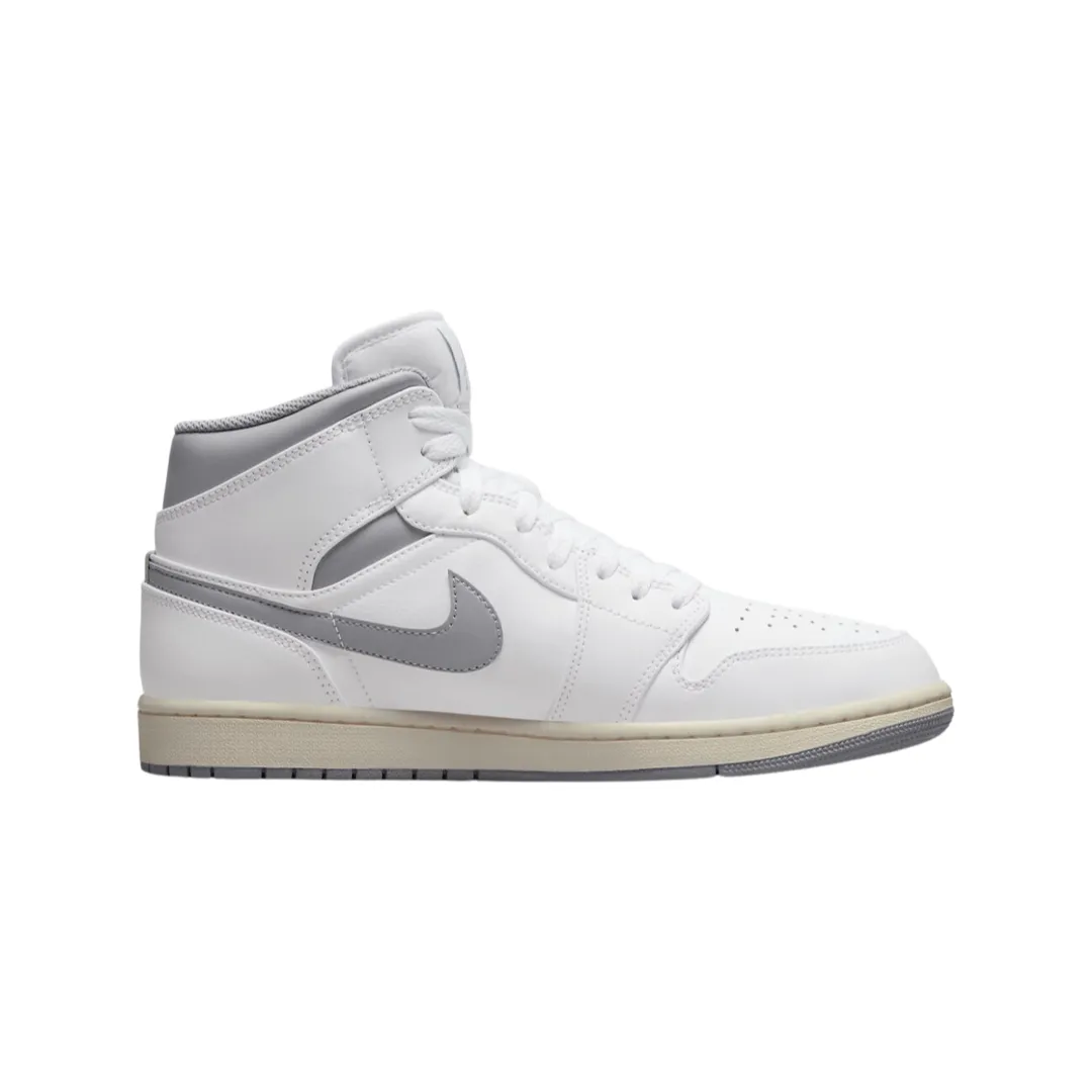 Air Jordan 1 Mid GS White Stealth Grey