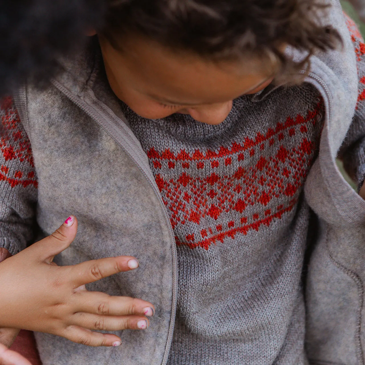 Alpine High Neck Sweater - 100% Baby Alpaca - Burnt Orange (18m-8y)