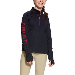 Ariat Girls TEK Team 1/2 Zip Jacket - Navy