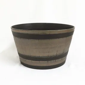 Barrel Plastic Planter