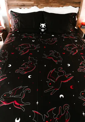 Batty Cats | KING QUILT SET [COTTON]