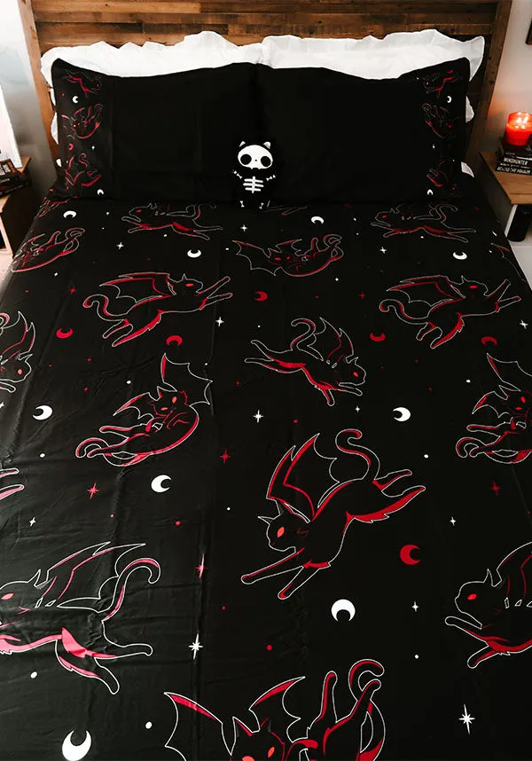 Batty Cats | QUEEN QUILT SET [COTTON]