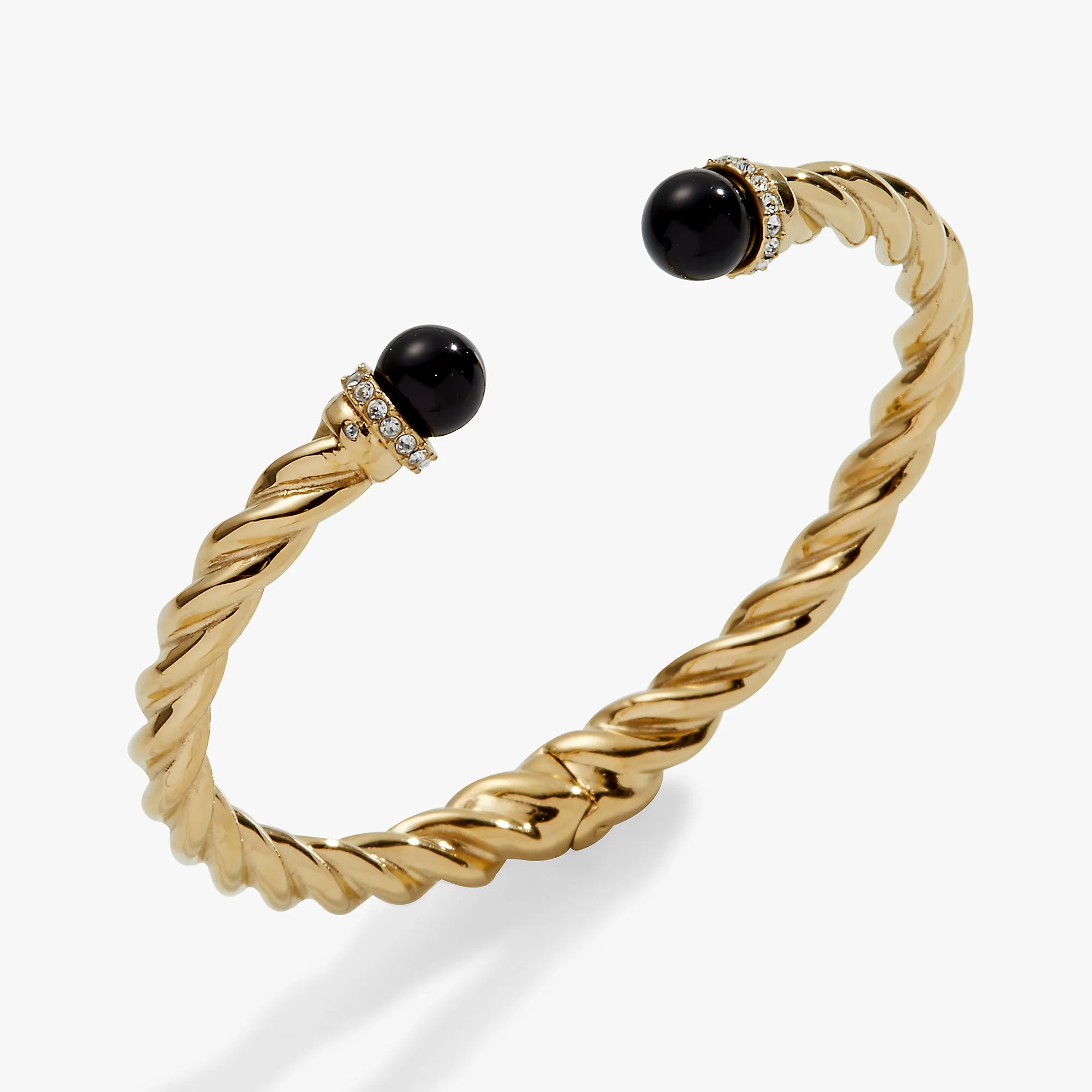 Black Onyx Hinge Bangle