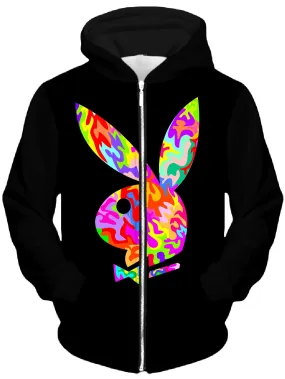 Black Unisex Zip-Up Hoodie