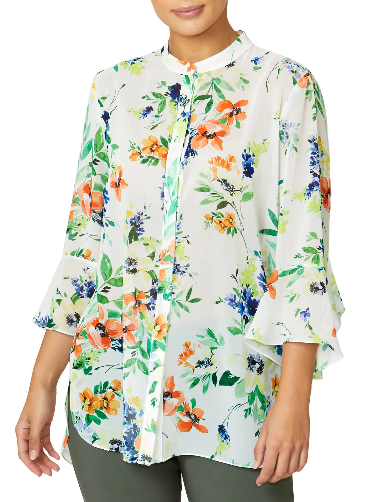 Carine Ivory Chiffon Shirt