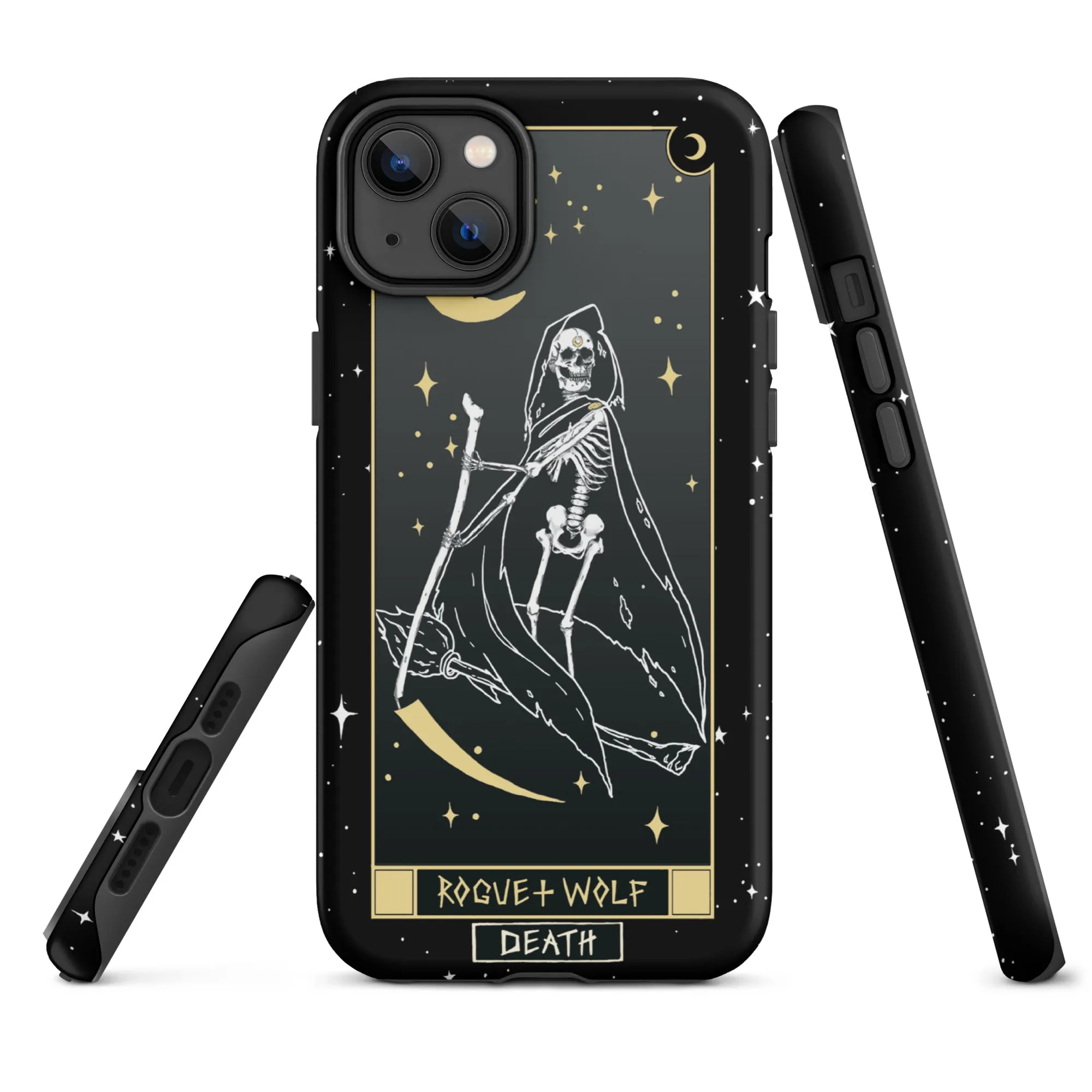 Death Tarot Tough Phone Case for iPhone - Witchy Shockproof Anti-scratch Goth Accessory Cover Occult Gothic Gifts