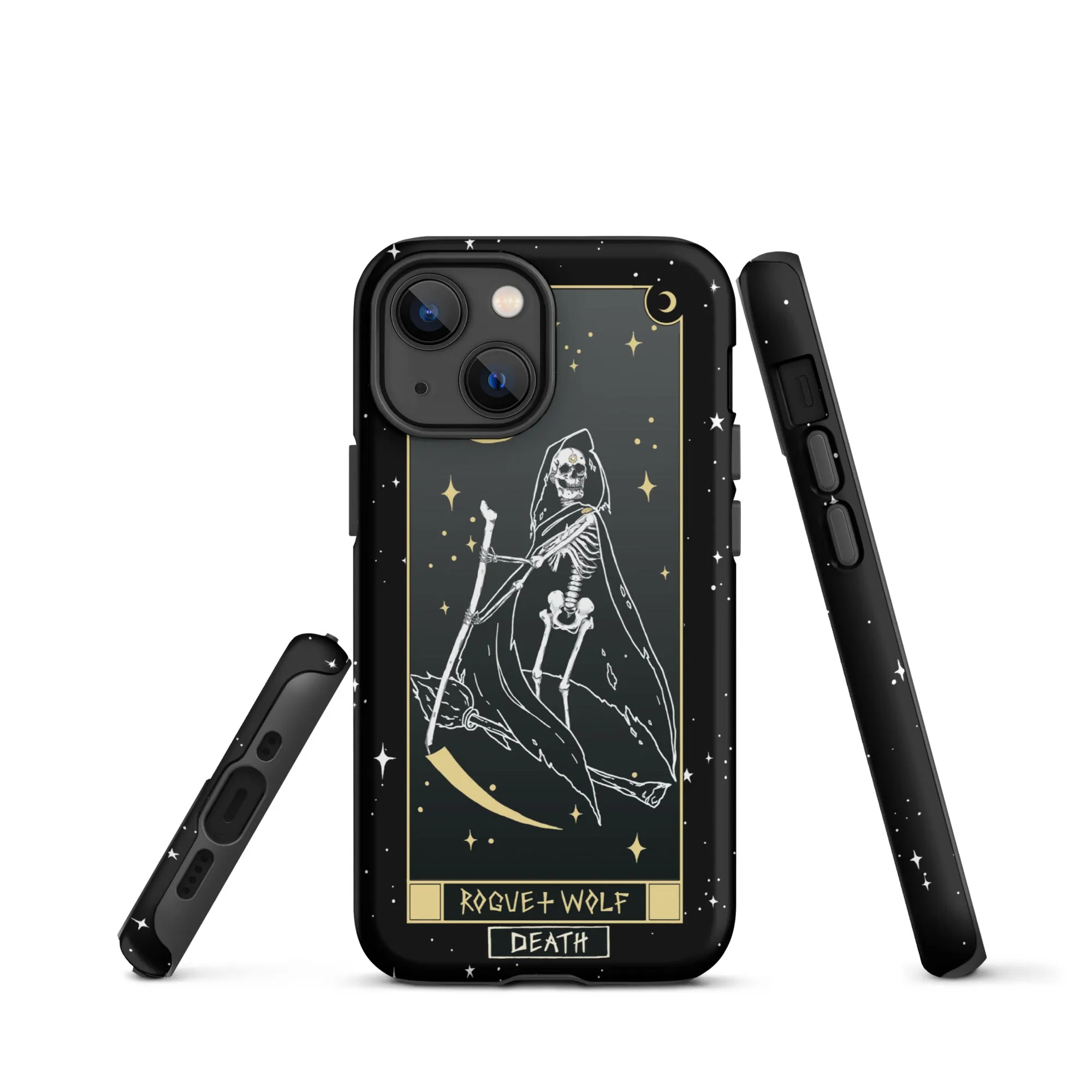 Death Tarot Tough Phone Case for iPhone - Witchy Shockproof Anti-scratch Goth Accessory Cover Occult Gothic Gifts