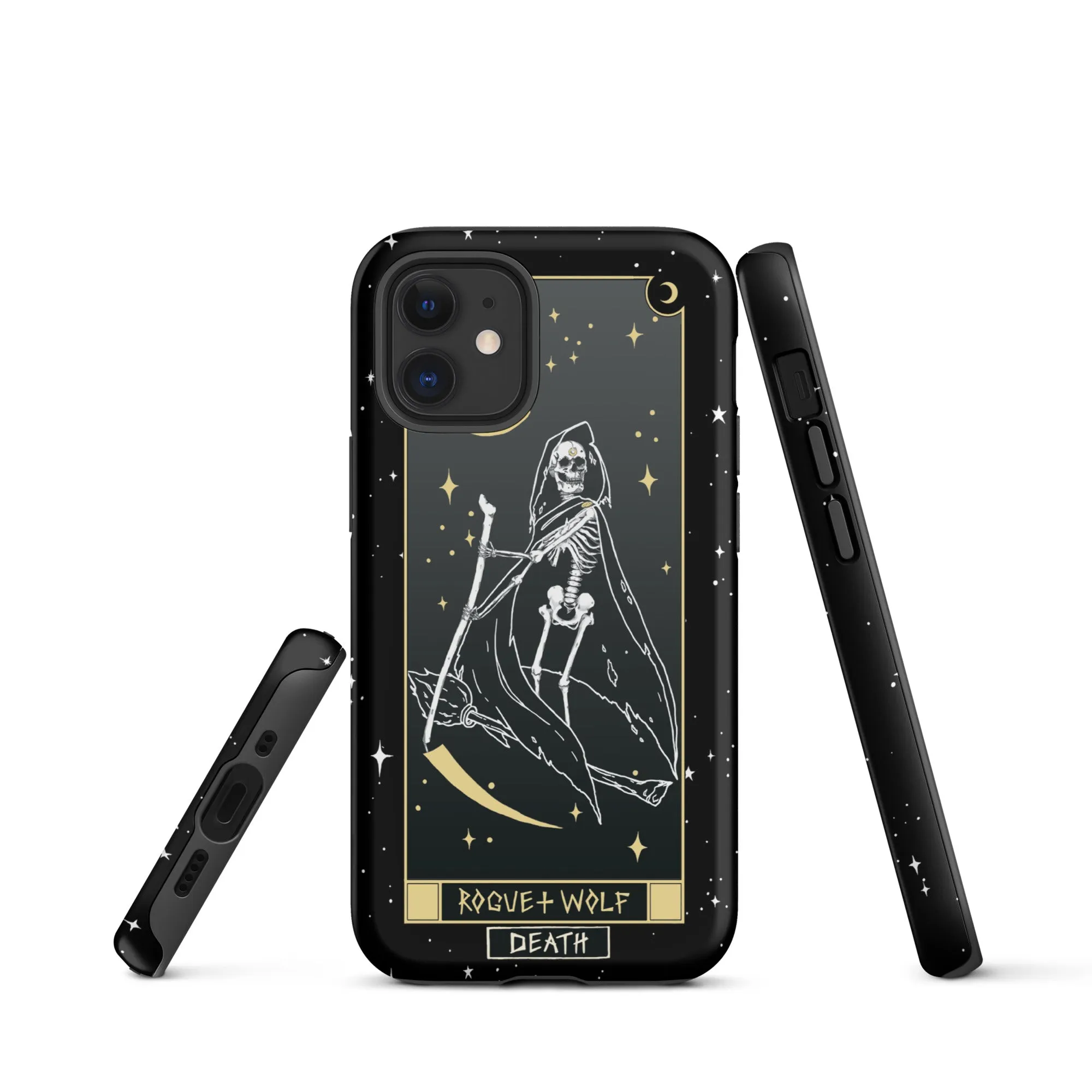 Death Tarot Tough Phone Case for iPhone - Witchy Shockproof Anti-scratch Goth Accessory Cover Occult Gothic Gifts