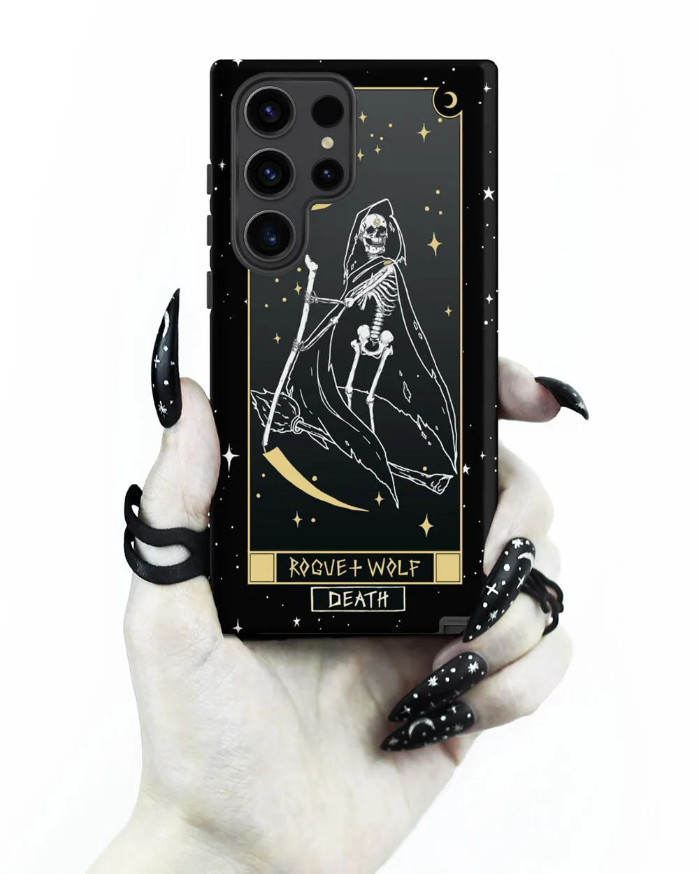 Death Tarot Tough Phone Case for Samsung - Witchy Shockproof Anti-scratch Goth Accessory Cover Occult Gothic Gifts