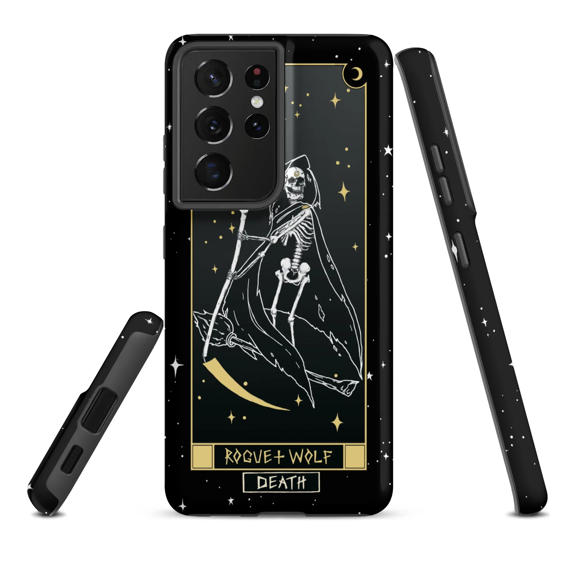 Death Tarot Tough Phone Case for Samsung - Witchy Shockproof Anti-scratch Goth Accessory Cover Occult Gothic Gifts