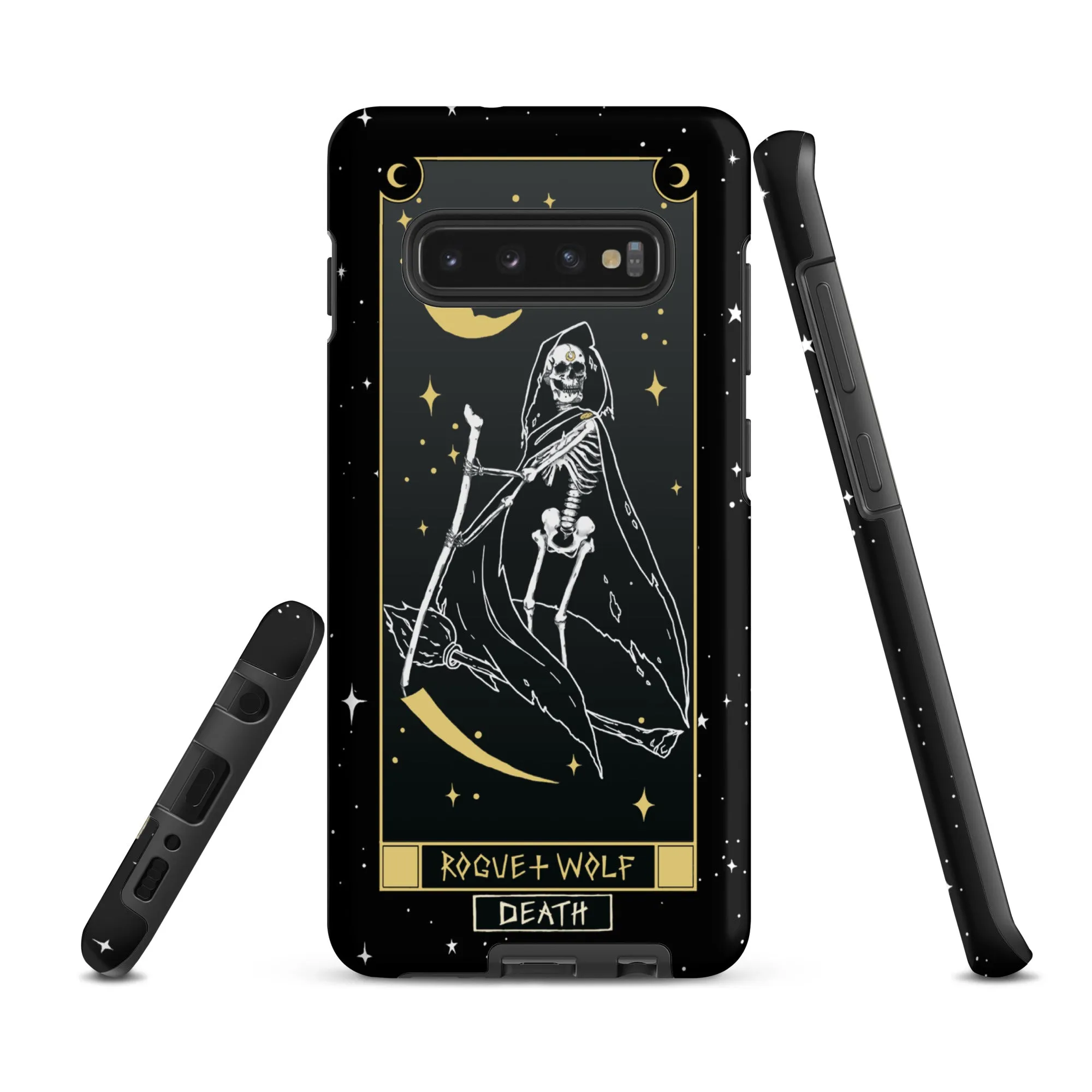 Death Tarot Tough Phone Case for Samsung - Witchy Shockproof Anti-scratch Goth Accessory Cover Occult Gothic Gifts