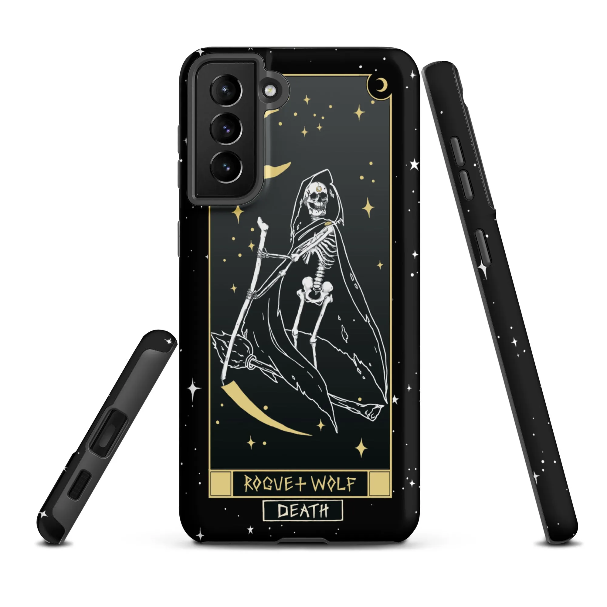 Death Tarot Tough Phone Case for Samsung - Witchy Shockproof Anti-scratch Goth Accessory Cover Occult Gothic Gifts