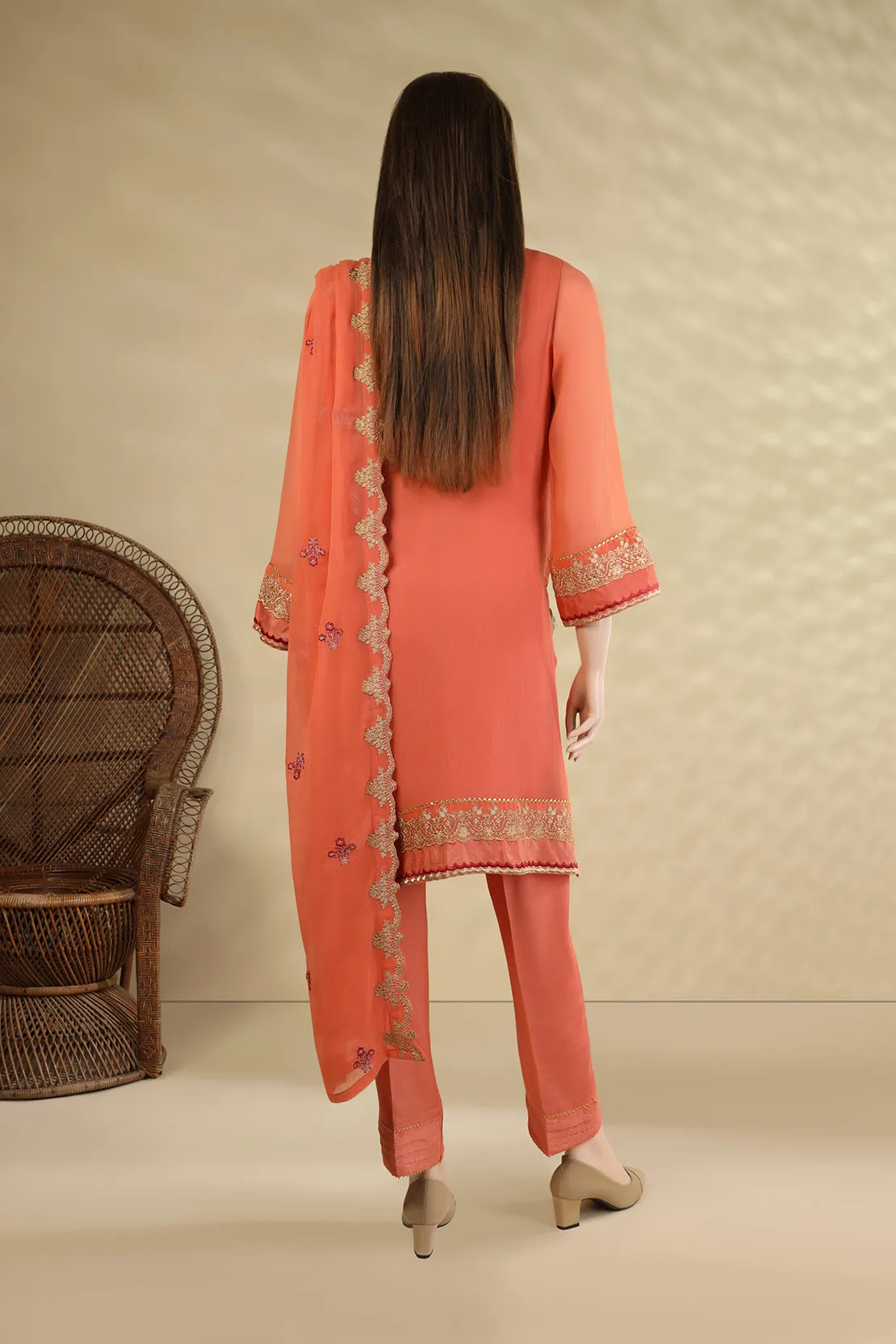 Embroidered Luxury Chiffon Stitched 3 Piece