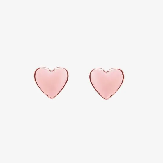 Harly Tiny Heart Stud Earring Rose Gold