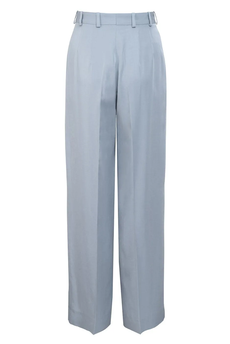 HIGH WAISTED TENCEL PANTS IN LIGHT BLUE