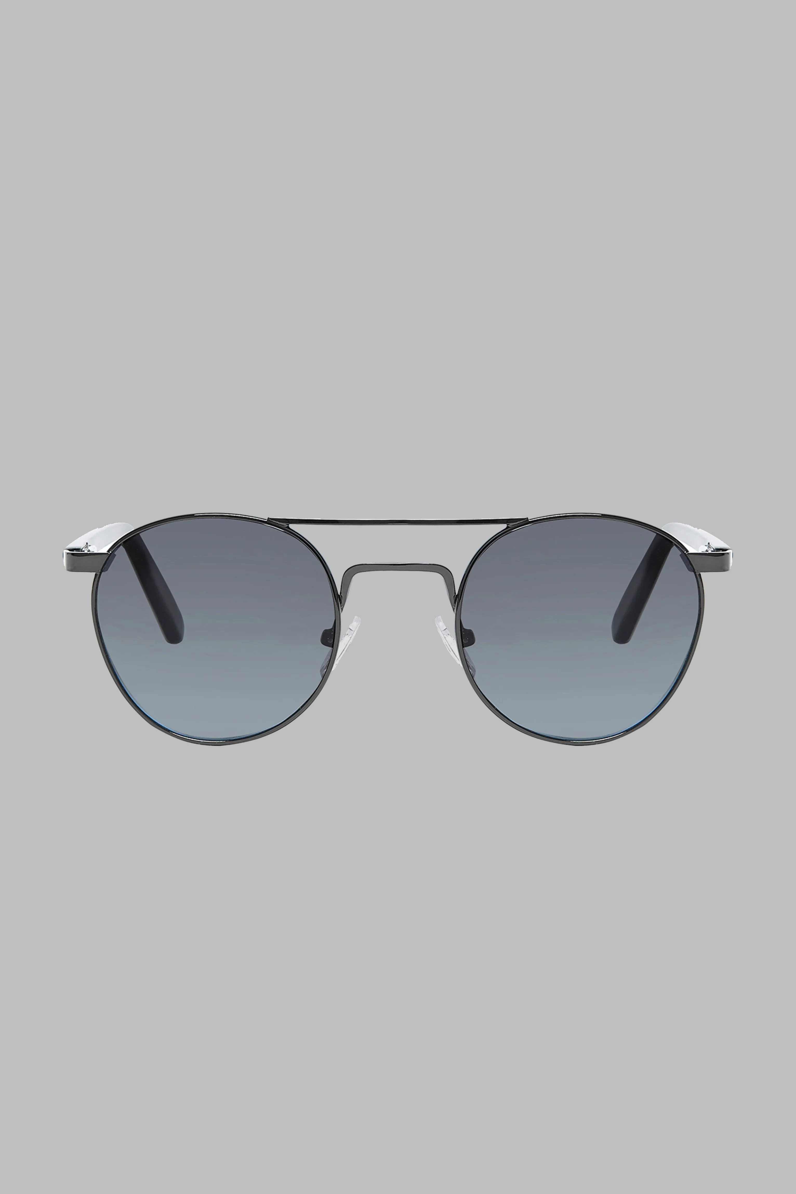 Incognito 1: Round-Frame Pewter-Tone Metal and Acetate Sunglasses