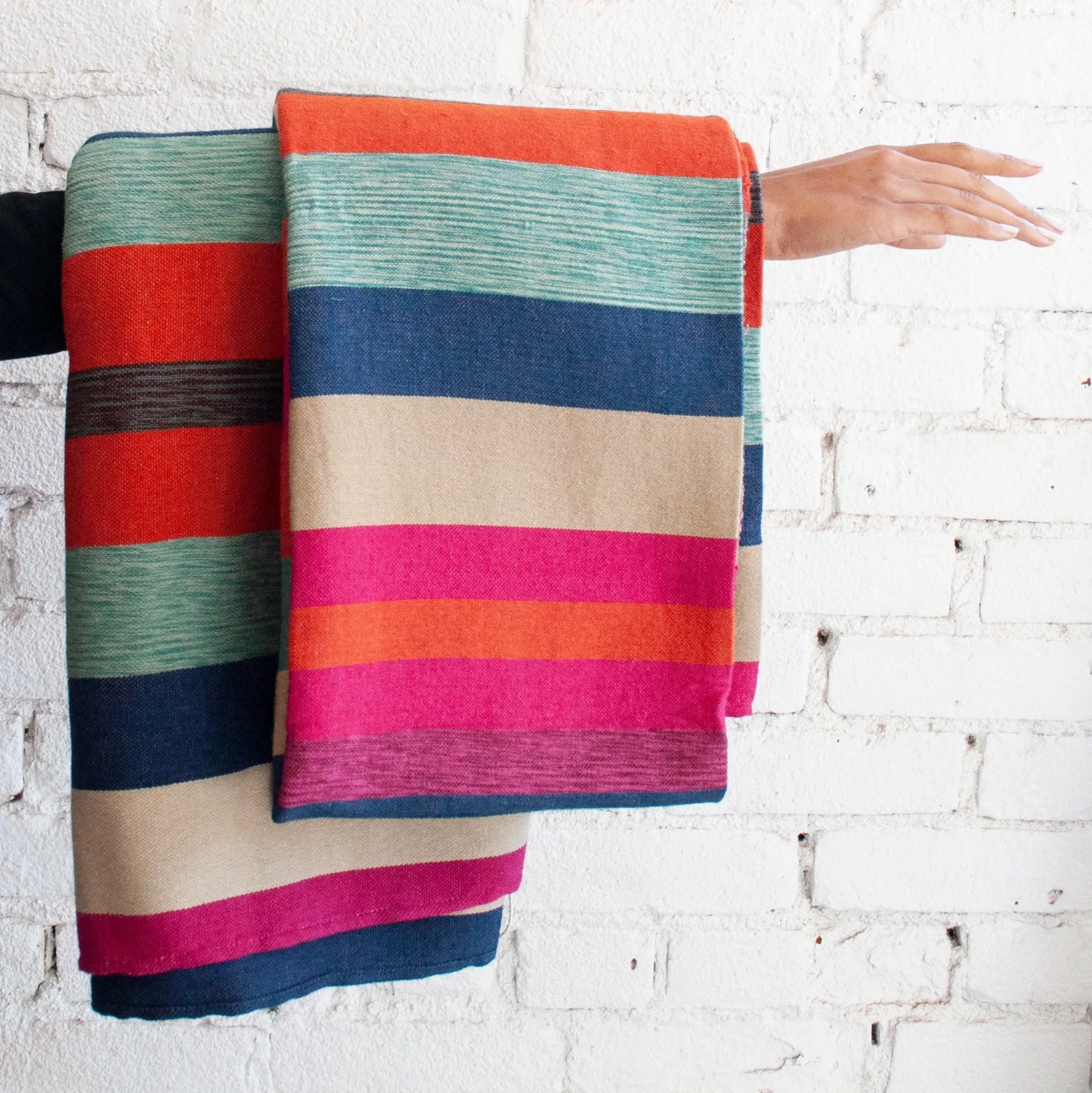 Indigo Stripe Desert Blanket