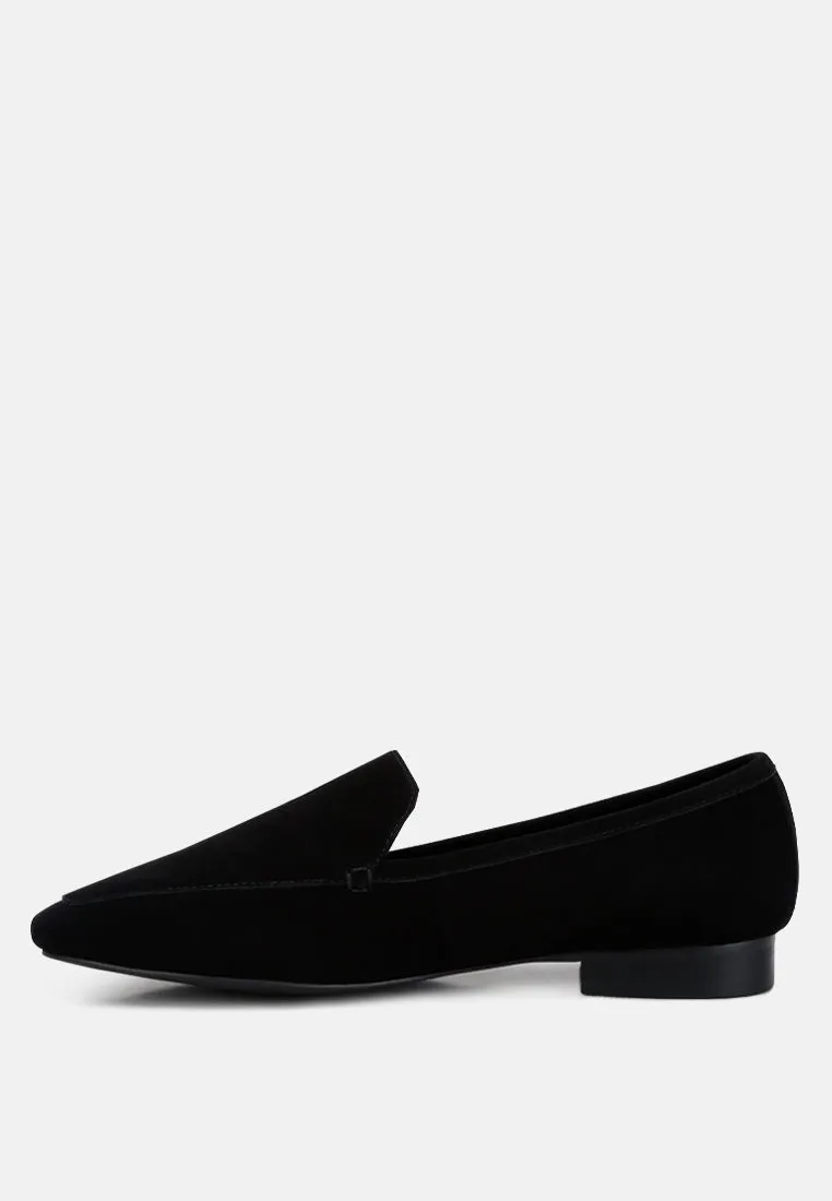 JULIA Black Suede Semi Casual Loafers