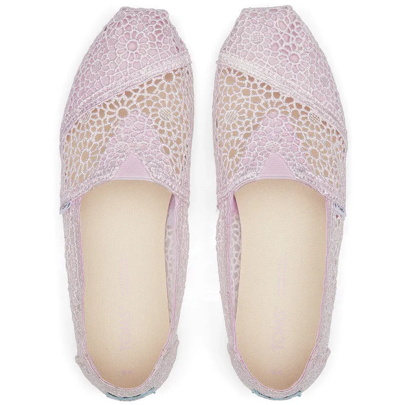 Lilac Moroccan Crochet Slip ons