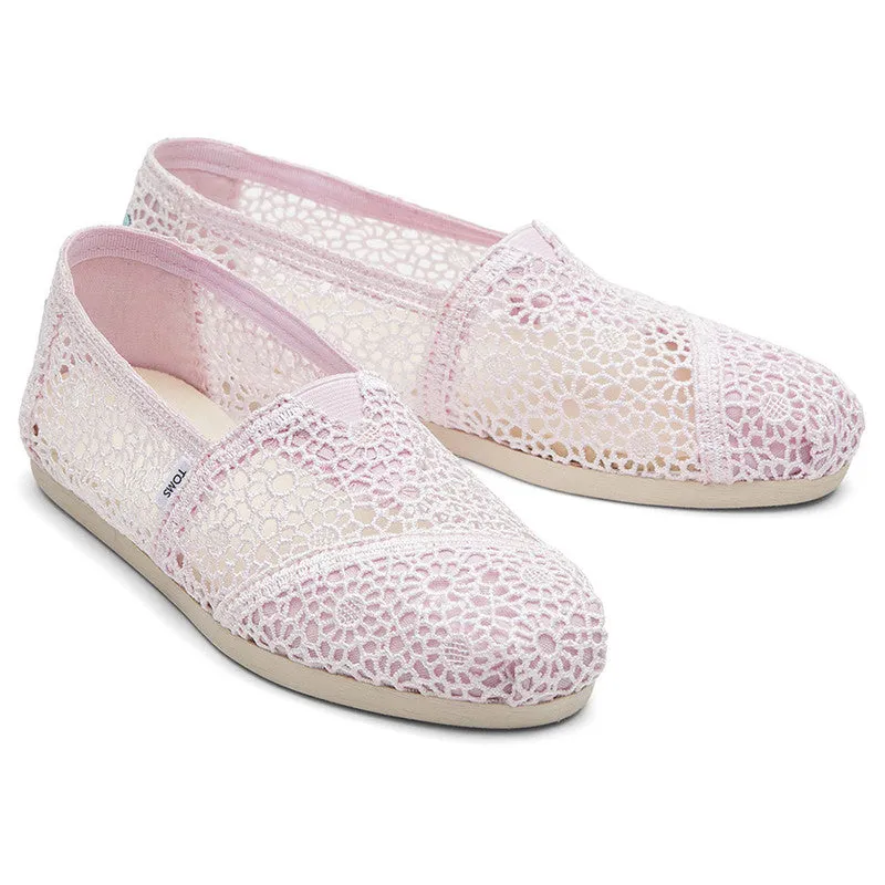 Lilac Moroccan Crochet Slip ons