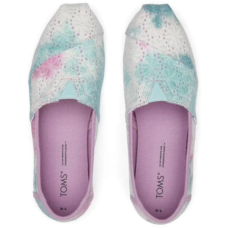 Multi Floral Design Slip Ons