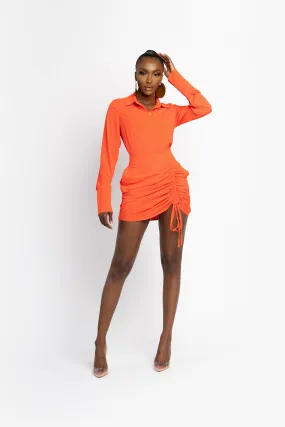 NEON ORANGE ESTA mini skirt