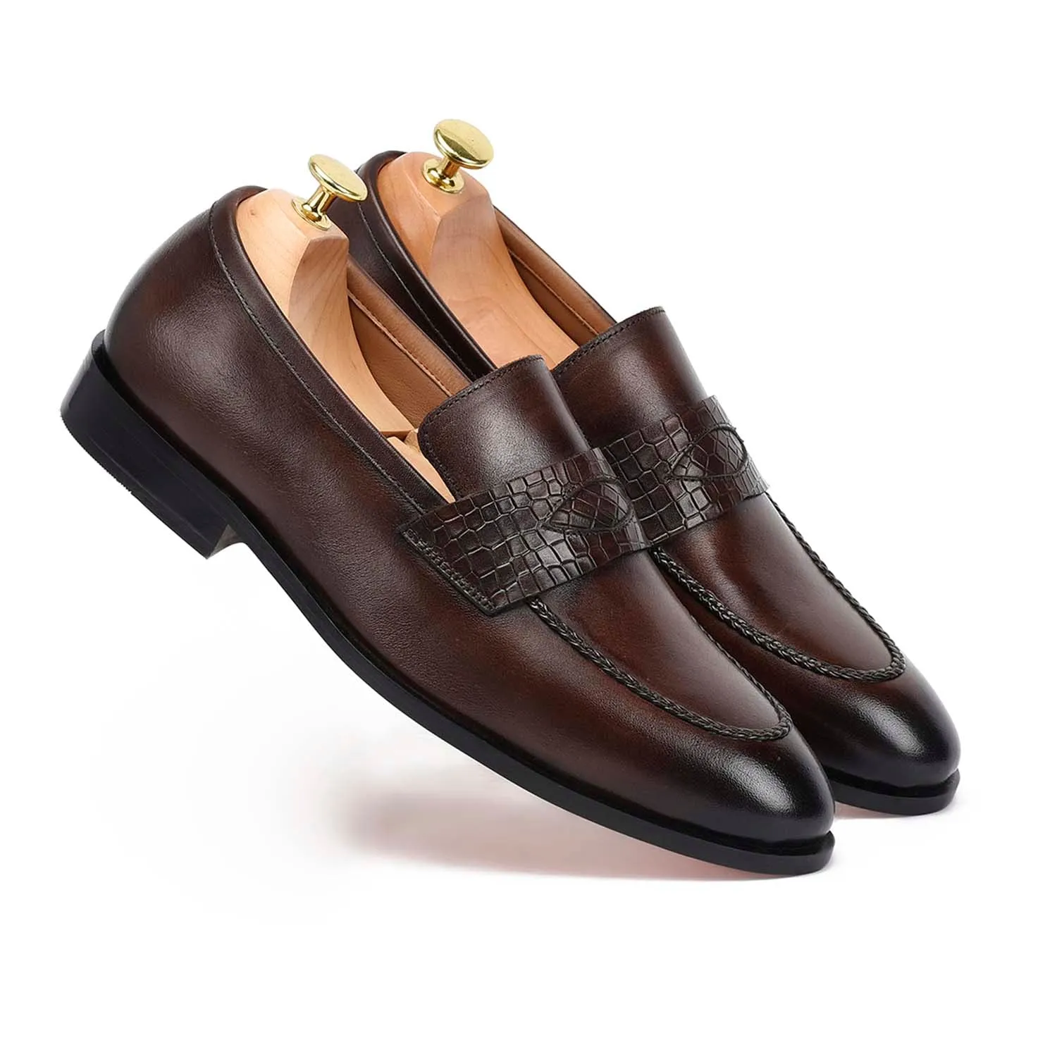 Romanian Coffee Penny Loafers