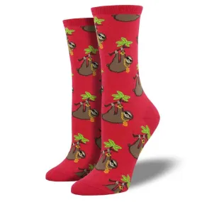 'Sloth Bling' Women's printed socks