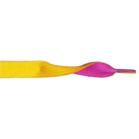 Wholesale Printed Flat 3/8 - Yellow/Purple (12 Pair Pack) Shoelaces